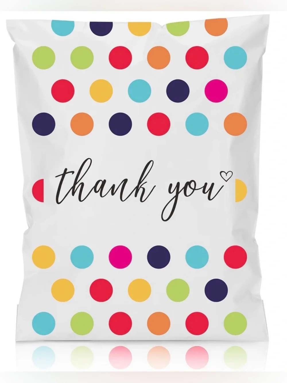 20 Thank You Polka Dot Polymailers 10x13 Waterproof Shipping Bags